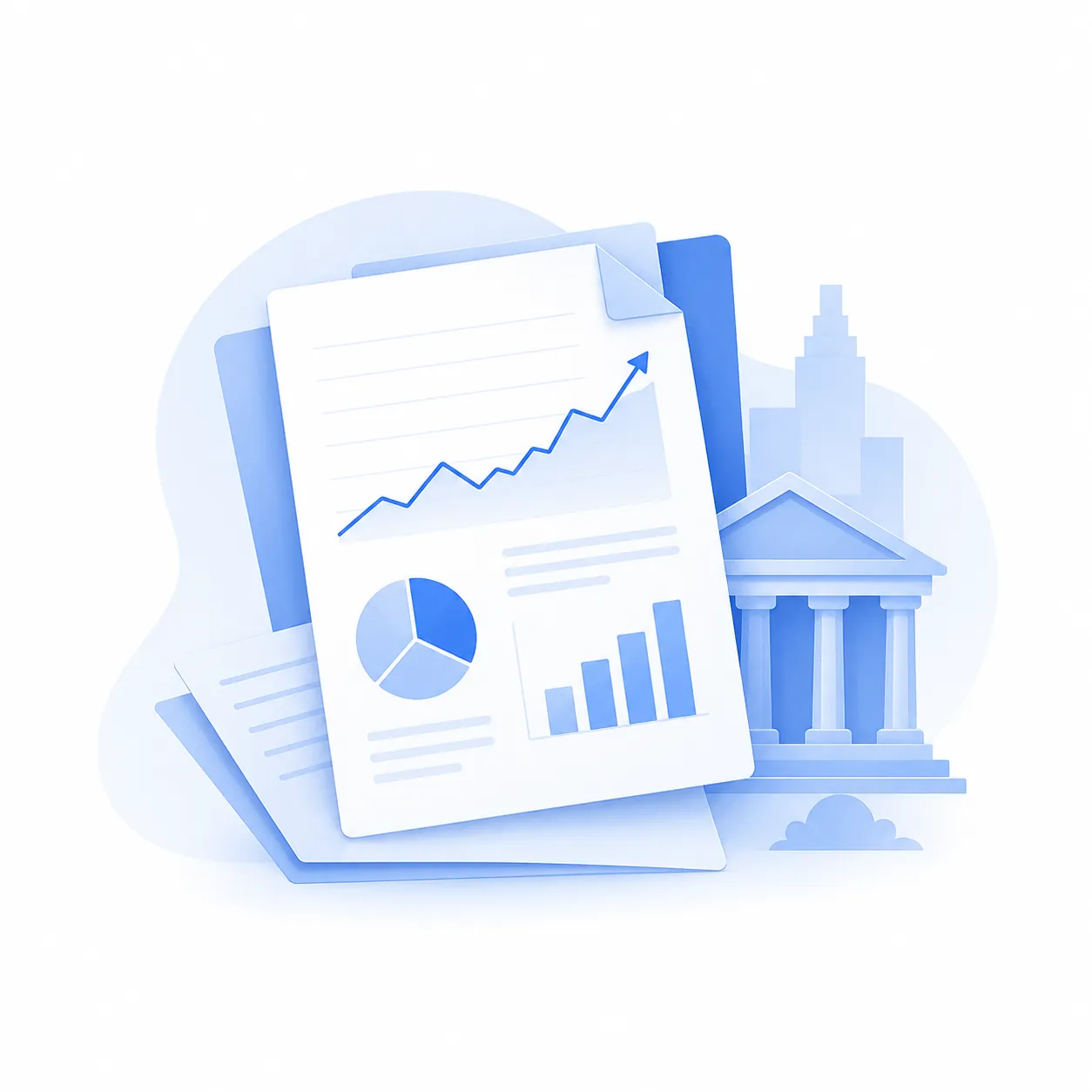 Stocks research illustration