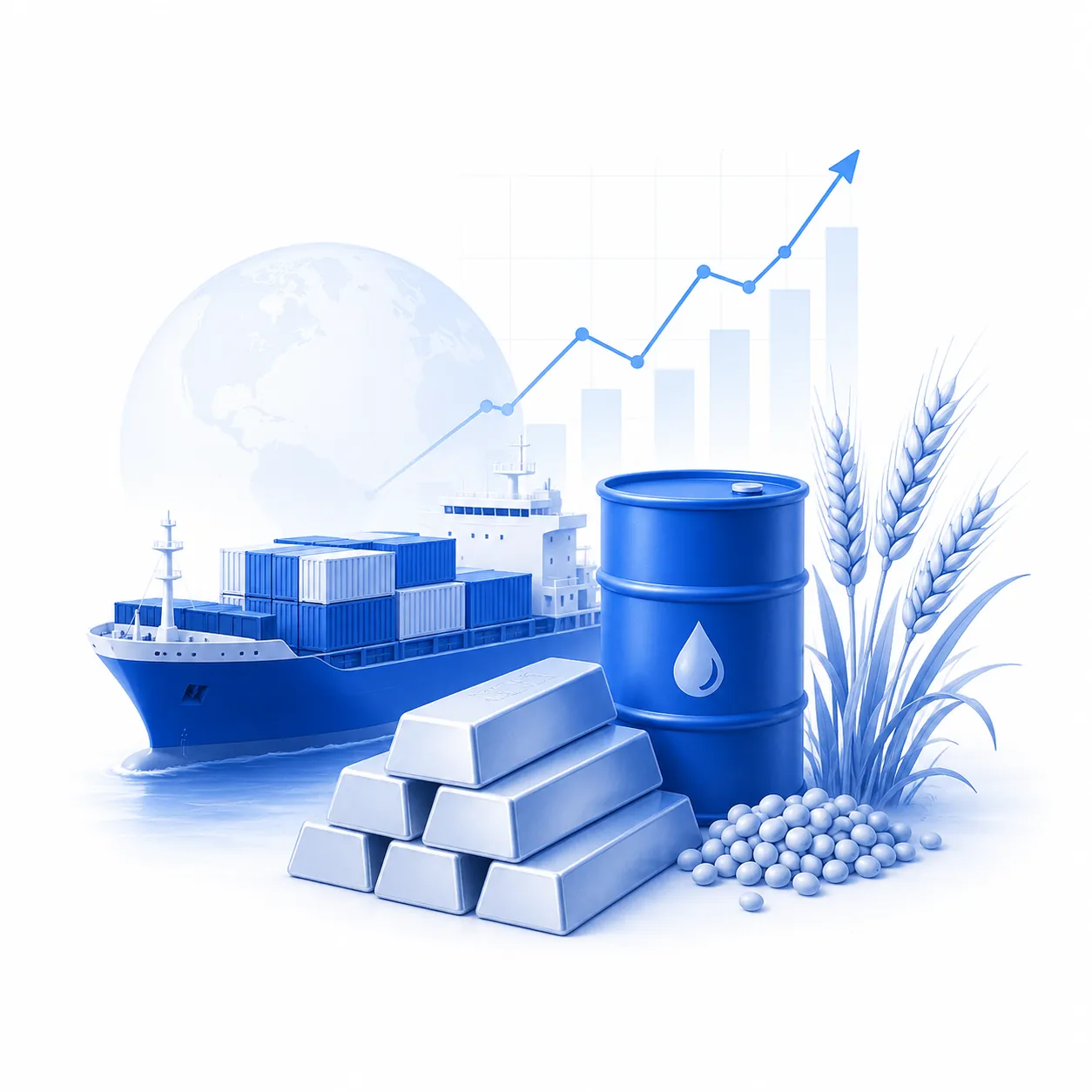 Commodities research illustration